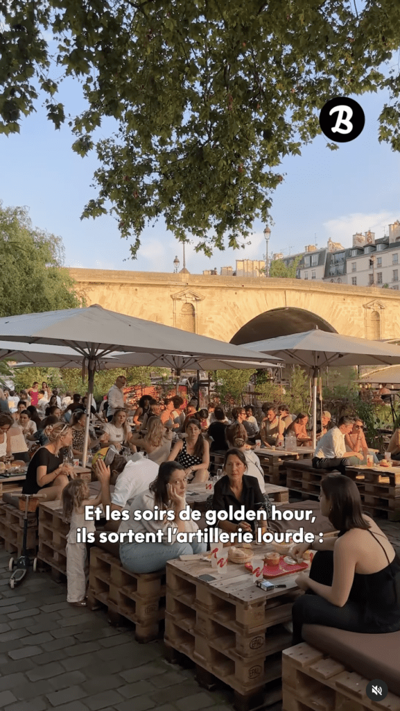 La terrasse du Marcounet, vue par Le Bonbon Nuit à Paris.